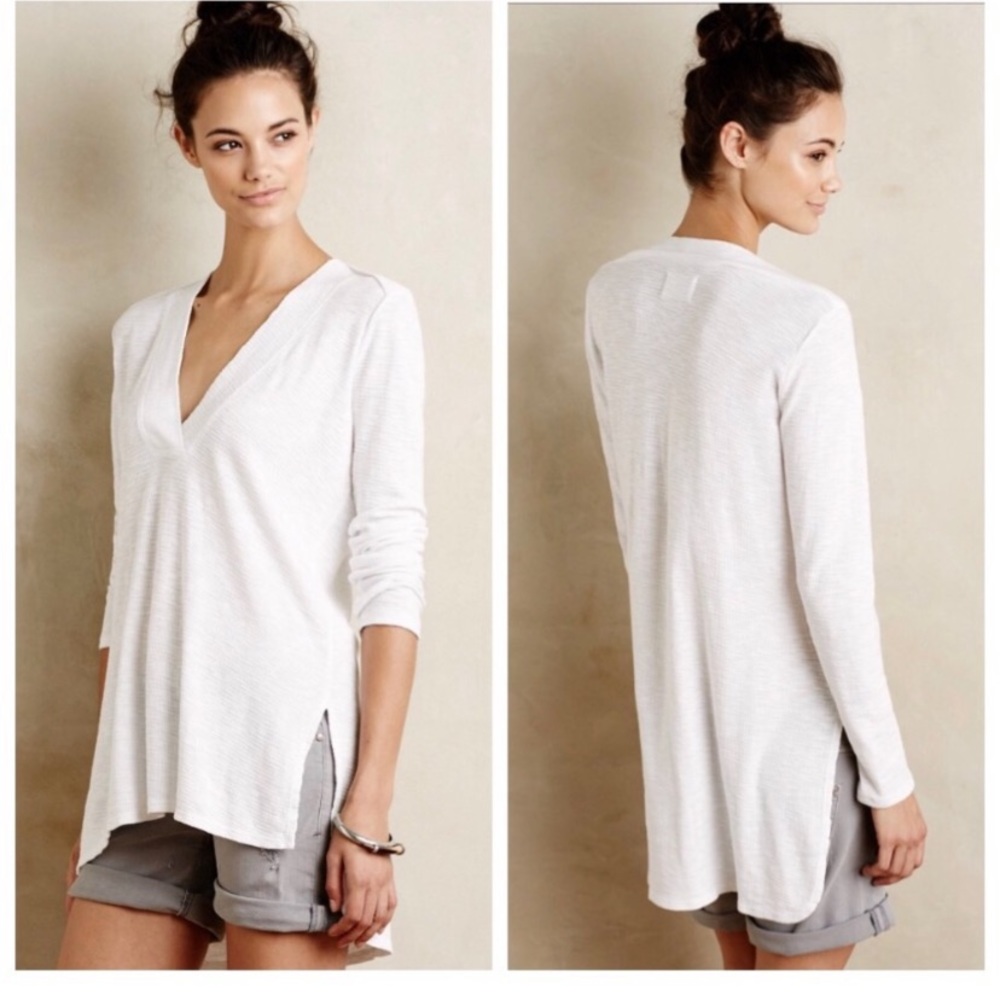 Anthropologie white TUNIC! EUC!!